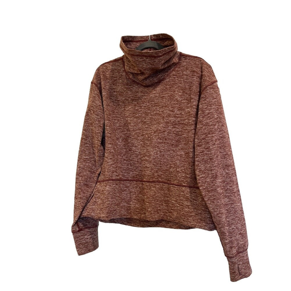 Lululemon Athletica Ready to Rulu Fleece Pullover in Heathered Savannah, Large